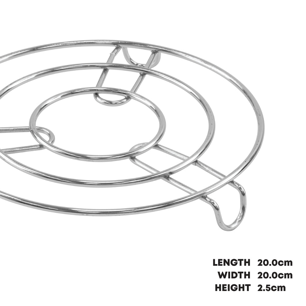 Durane Round Chrome Plated Trivet 20cm