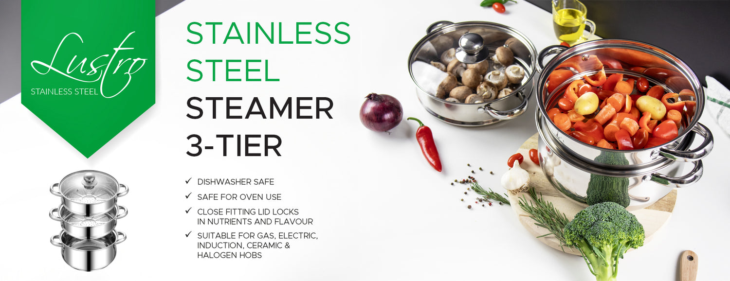 Lustro 3 tier steamer