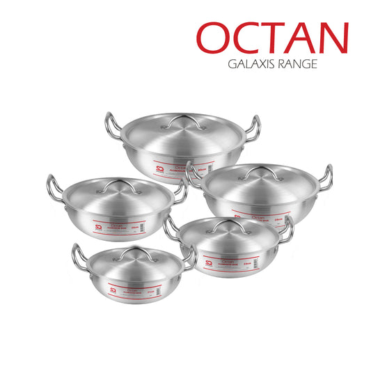 SQ Professional Galaxis Aluminium Karahi Set 5pc/ Octan