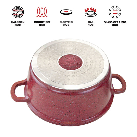 SQ Professional Nea Marbell Die-Cast Stockpot Set 5pc