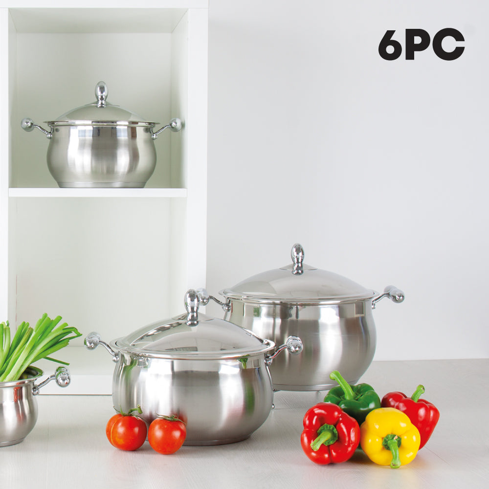 SQ Professional Lustro Stainless Steel Imperiale Casserole Set 6pc