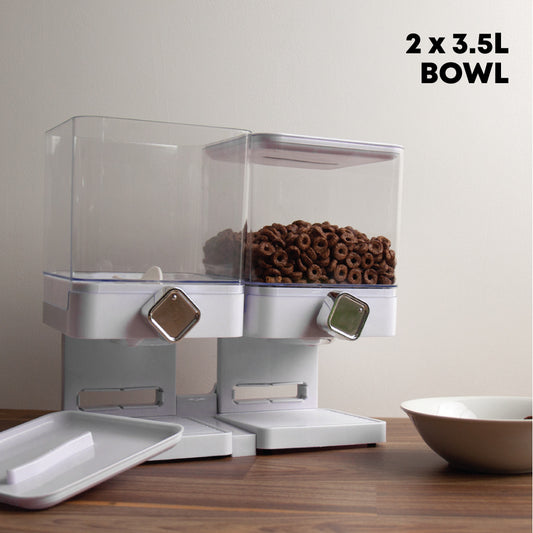 Durane Plastic Square Double Cereal Dispenser
