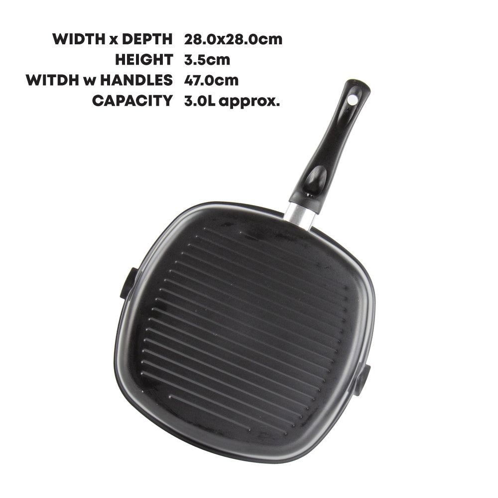 SQ Professional Ultimate Carbon Steel Grill Pan Square