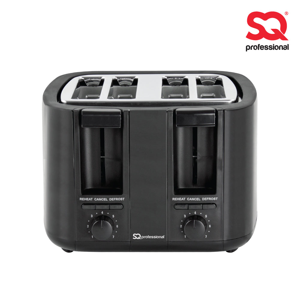 SQ Professional Blitz Plastic Four Slice Toaster/ Black - www.bargainshack.co.uk