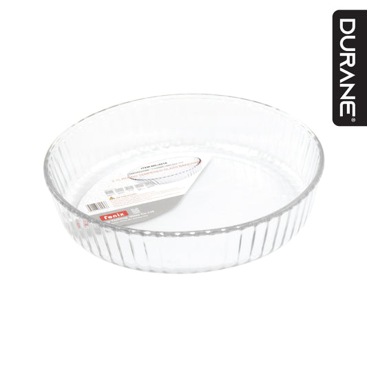 Durane Round Tempered Glass Flan Tray