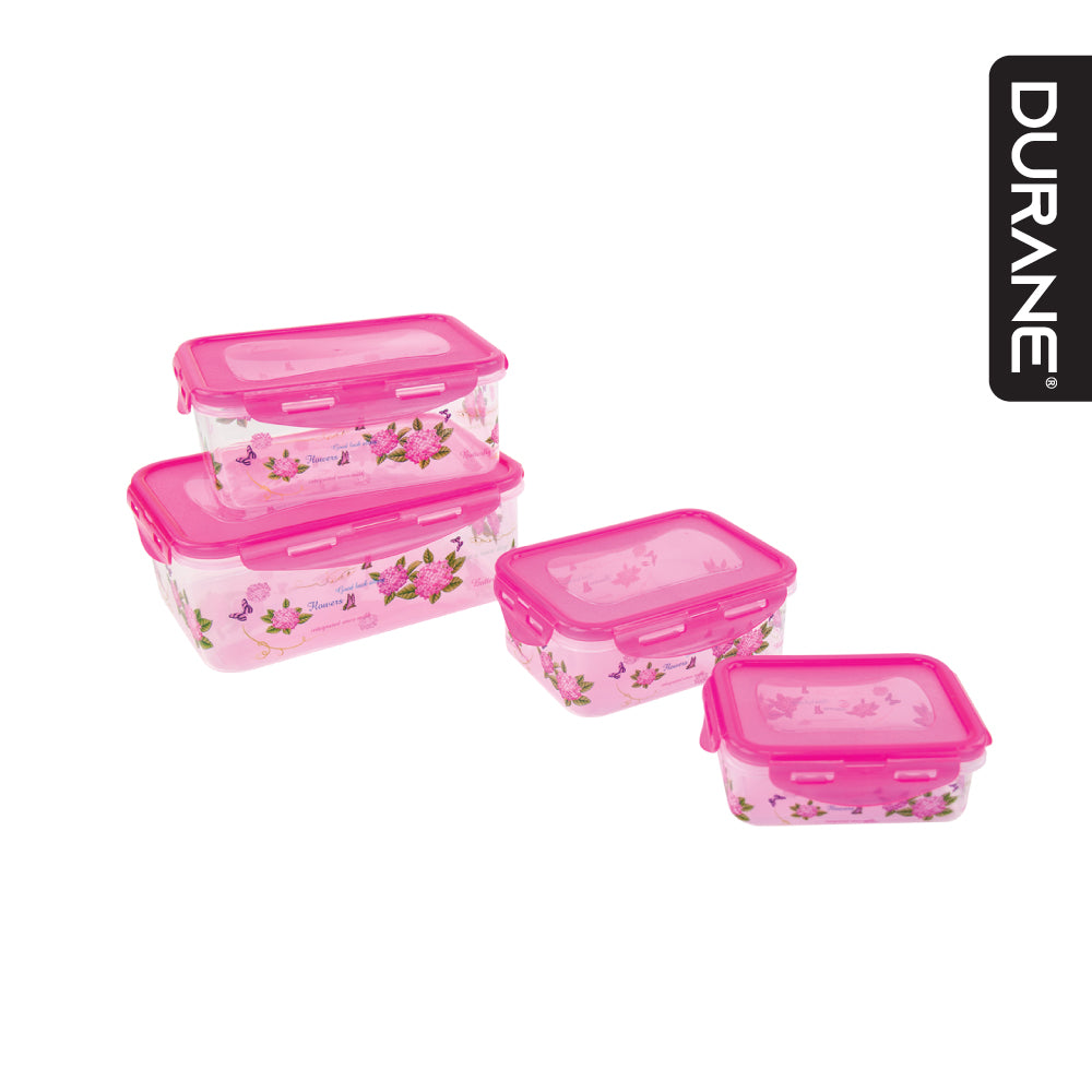Durane Plastic Fresh Food Container Set 4pc