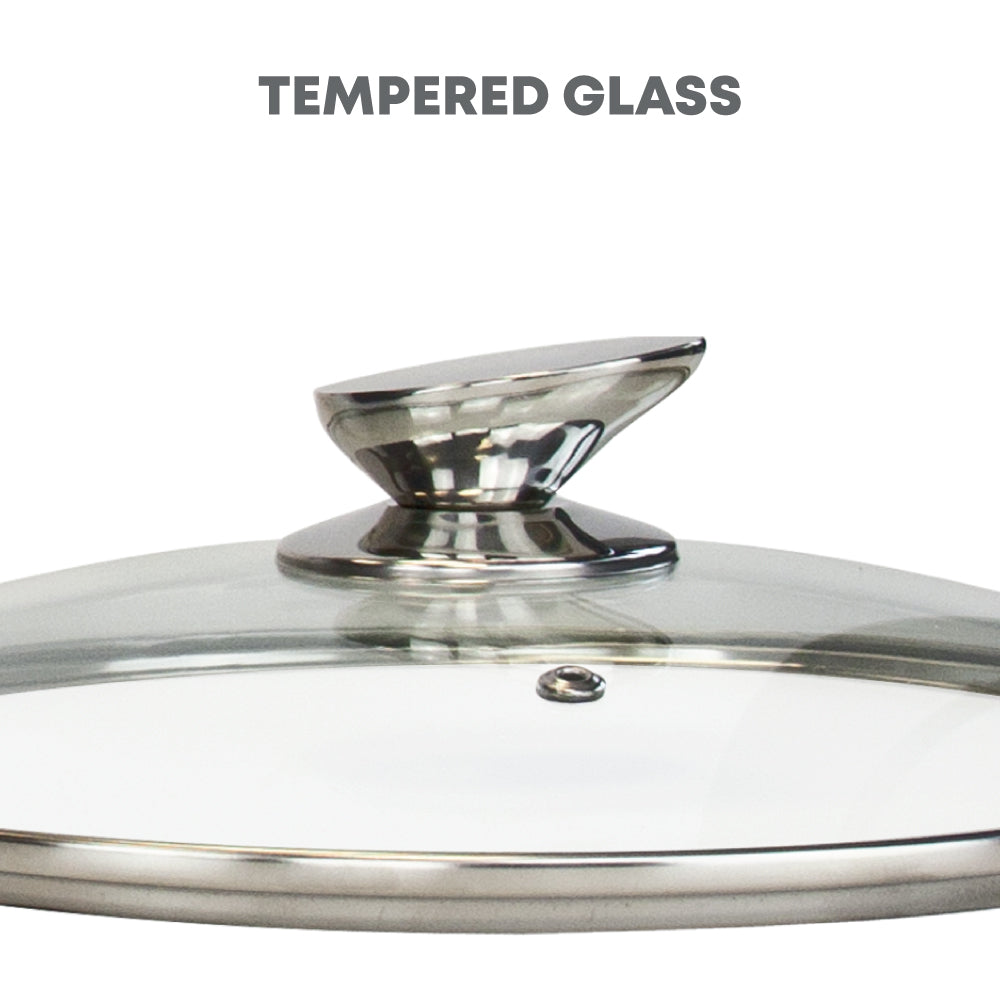 Tempered Glass Lid with Stainless Steel Knob