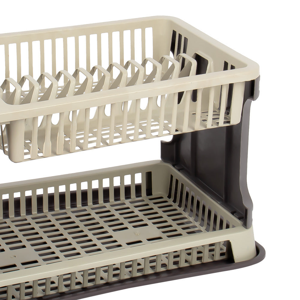 Tuffex Rattan Style 2-Tier Kitchen Dish Drainer