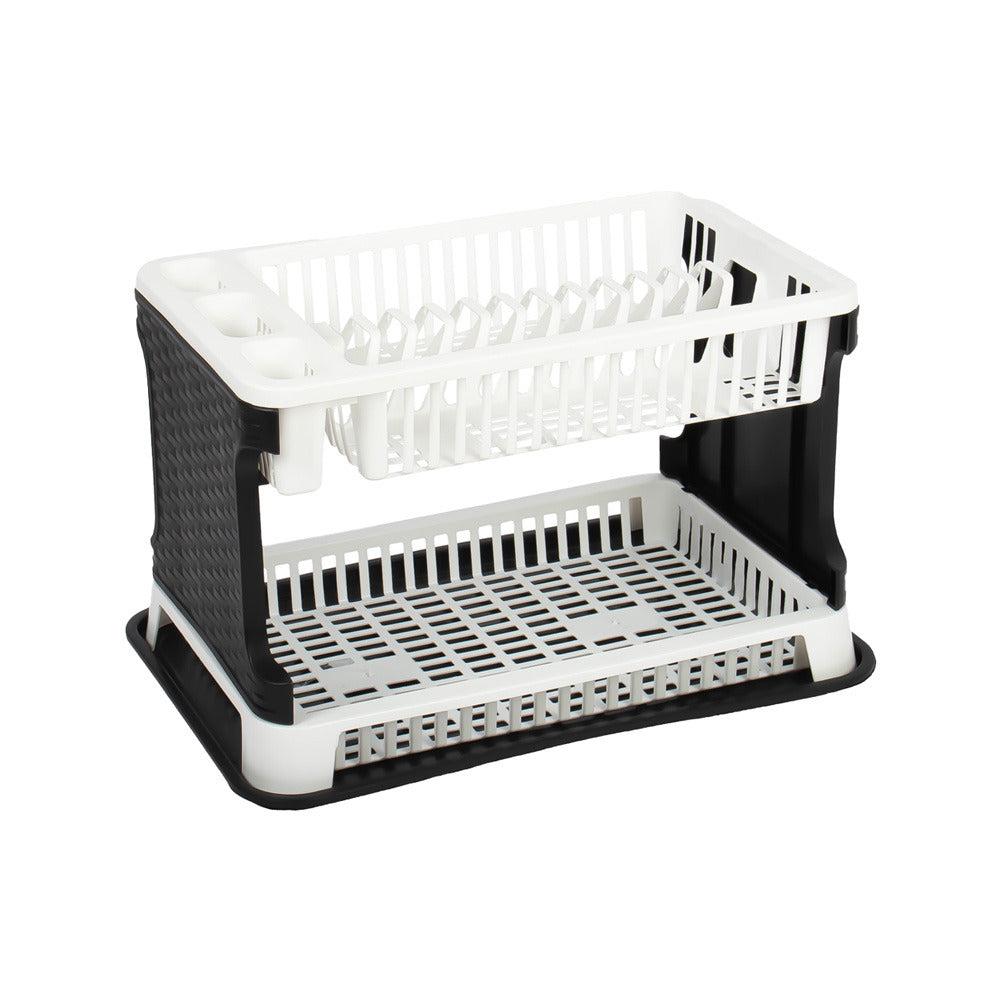 Tuffex Rattan Style 2-Tier Kitchen Dish Drainer