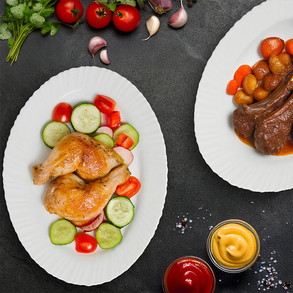 Frilled Dinnerware Serving Platter