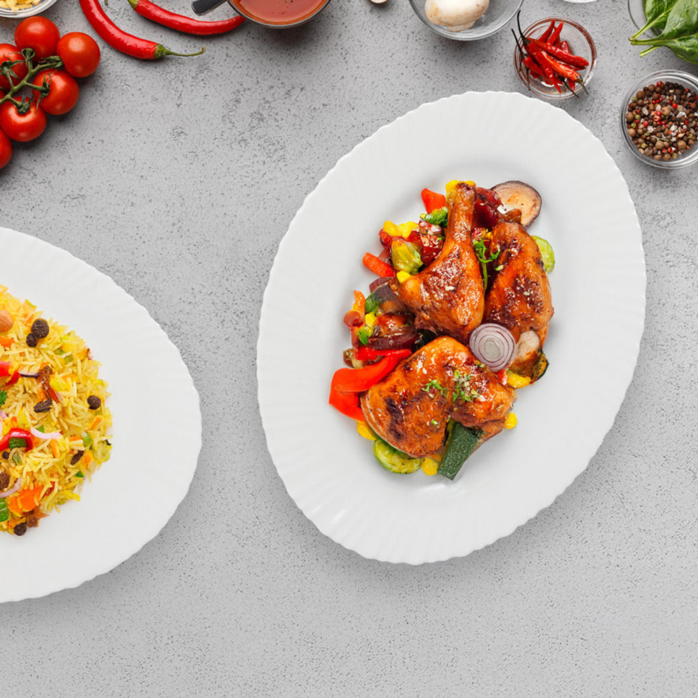 Frilled Dinnerware Serving Platter