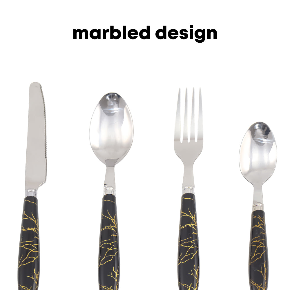 Durane Marbled Cutlery Set 24pc