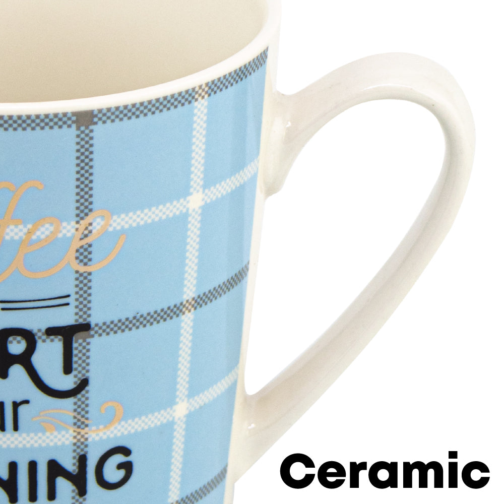 Durane Checkers Ceramic Mug 4pc Set