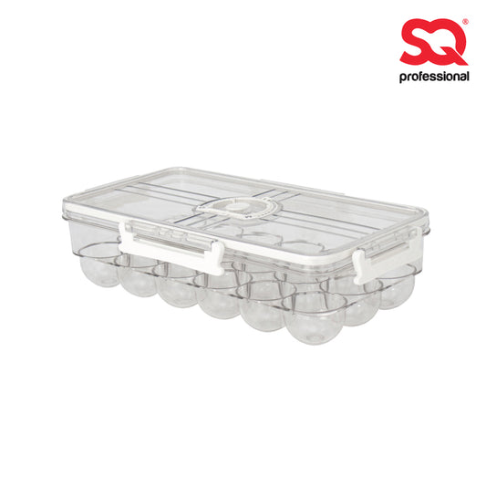 SQ Professional Plastic Sealed 18 Egg Storage Container with Date Dial