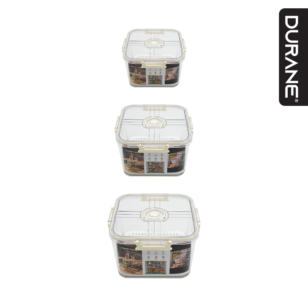SQ Professional Plastic Sealed Food Storage Container with Date Dial Set 3pc