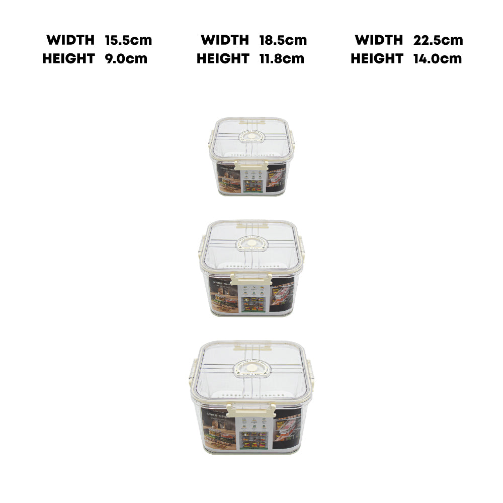 SQ Professional Plastic Sealed Food Storage Container with Date Dial Set 3pc