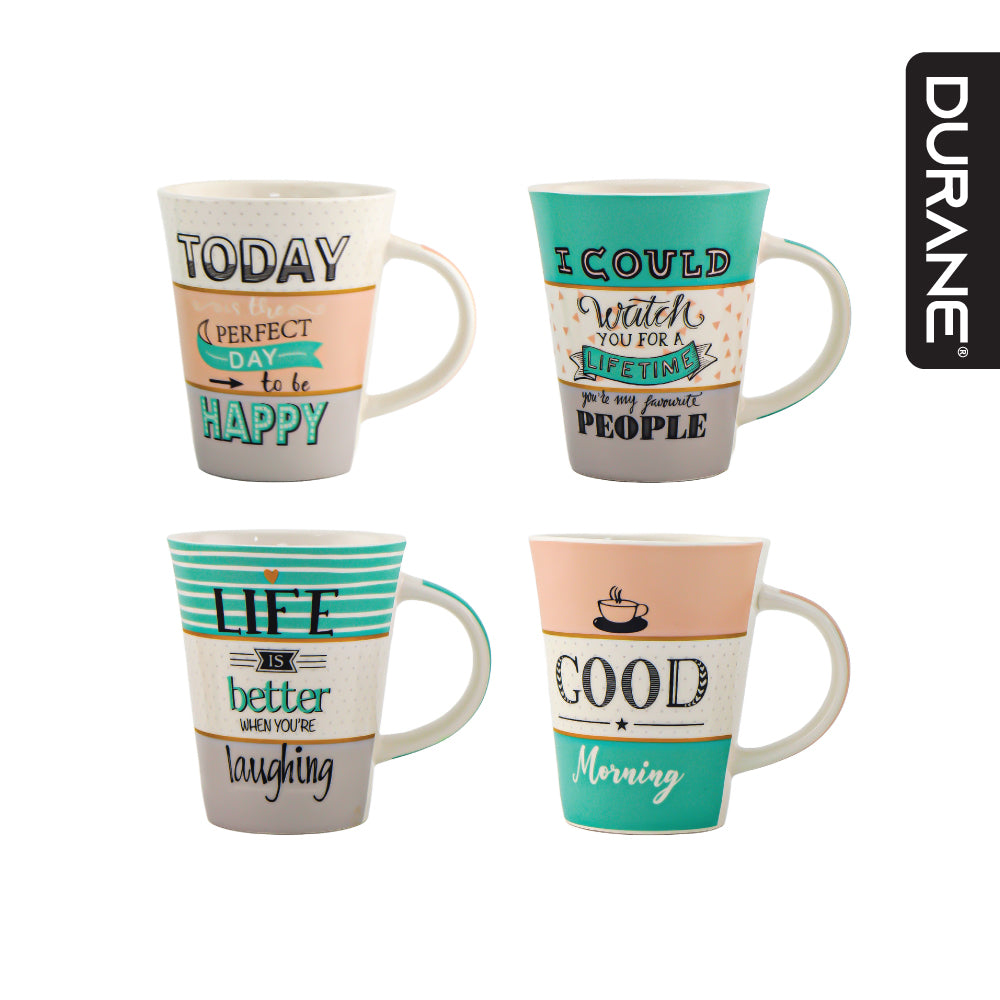 Durane Good Mood Ceramic Mug 4pcs Set