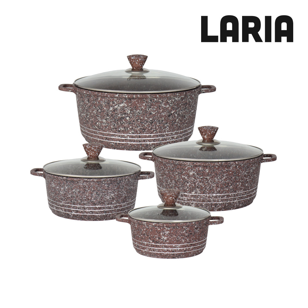 Laria Granite Die-Cast Stockpot Set 4pc