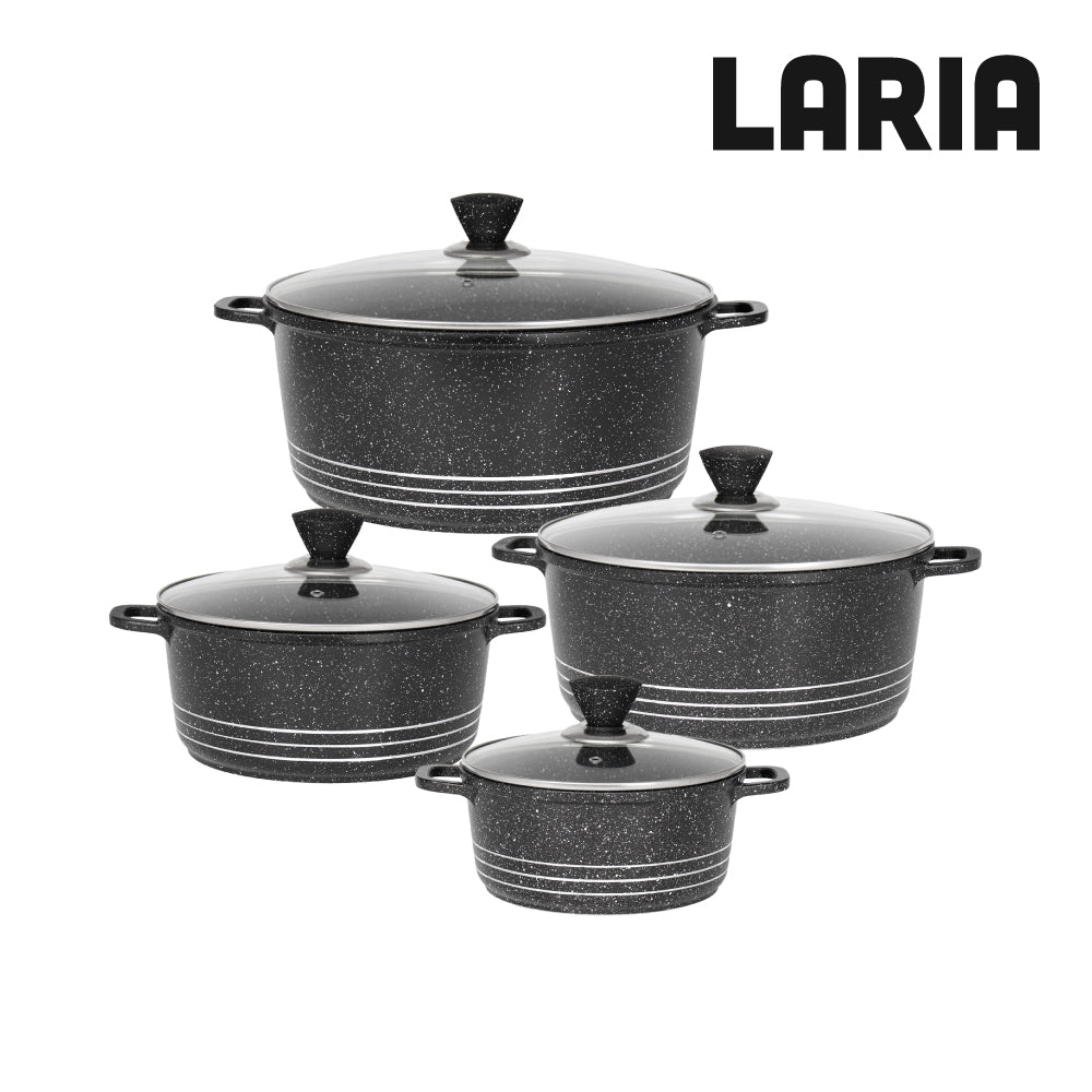 Laria Marbled Die-Cast Stockpot Set 4pc