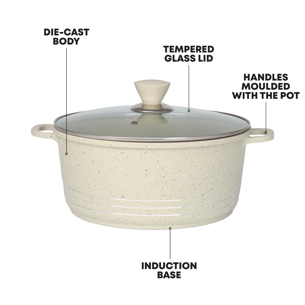 Laria Marbled Die-Cast Stockpot Set 4pc