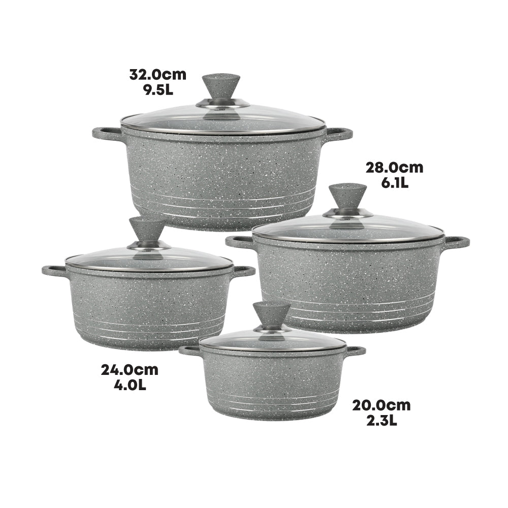 Laria Marbled Die-Cast Stockpot Set 4pc