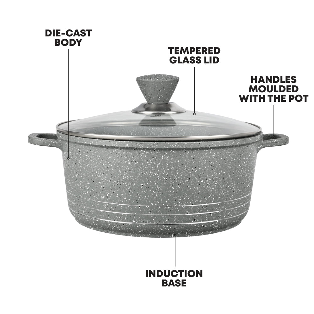 Laria Marbled Die-Cast Stockpot Set 4pc