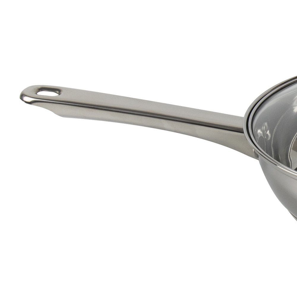 Lustro Stainless Steel Frying Pan with Lid