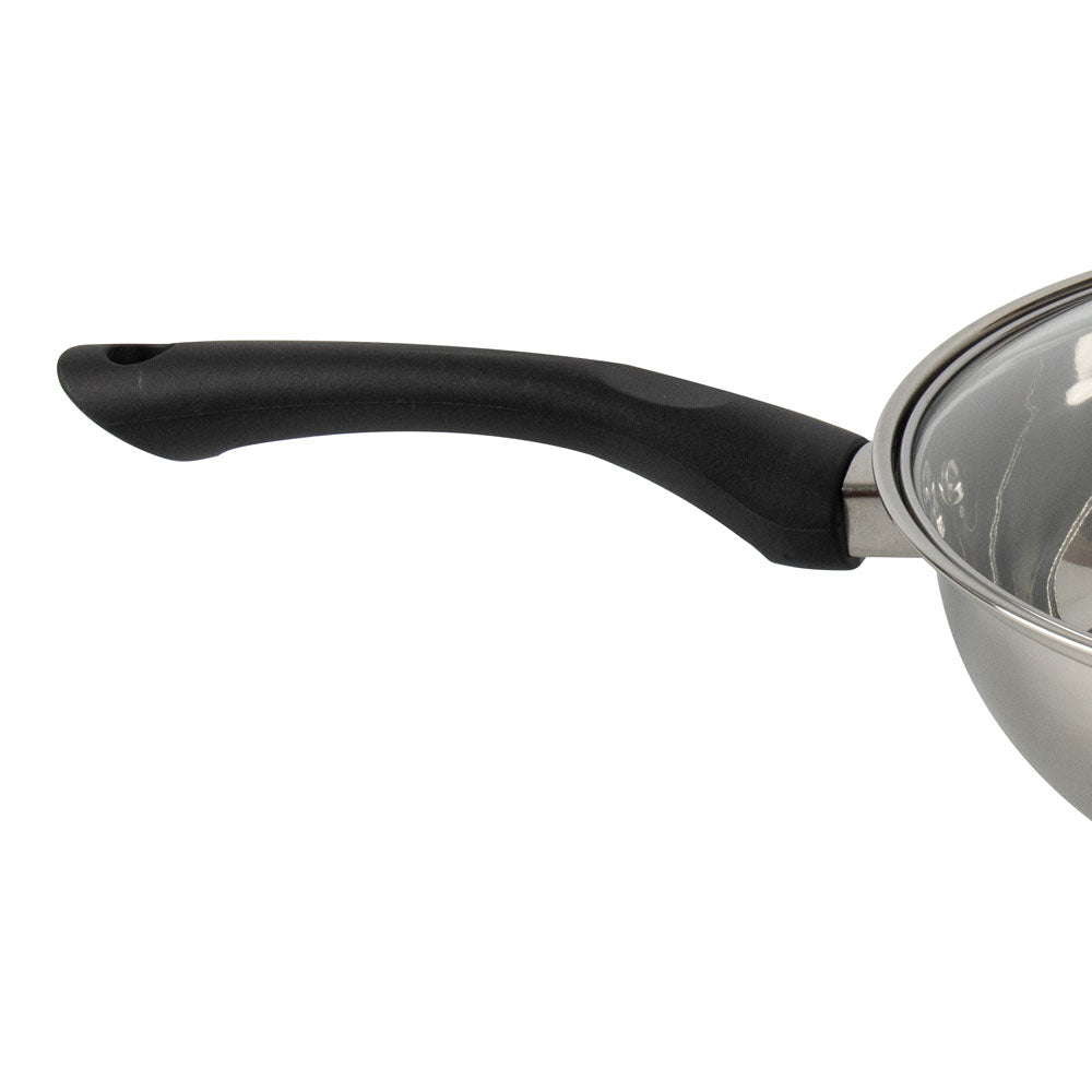 Lustro Stainless Steel Frying Pan with Lid