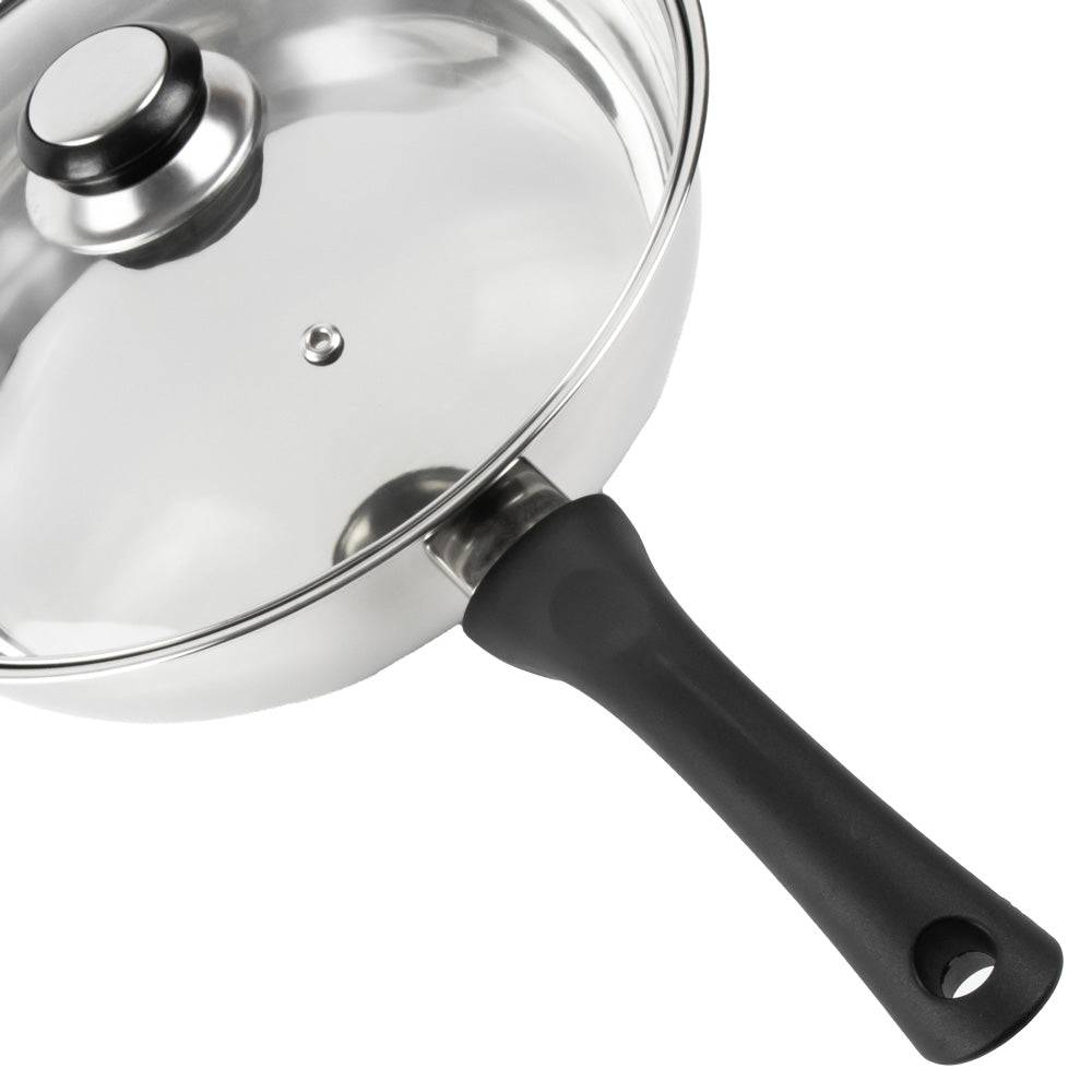 Lustro Stainless Steel Frying Pan with Lid