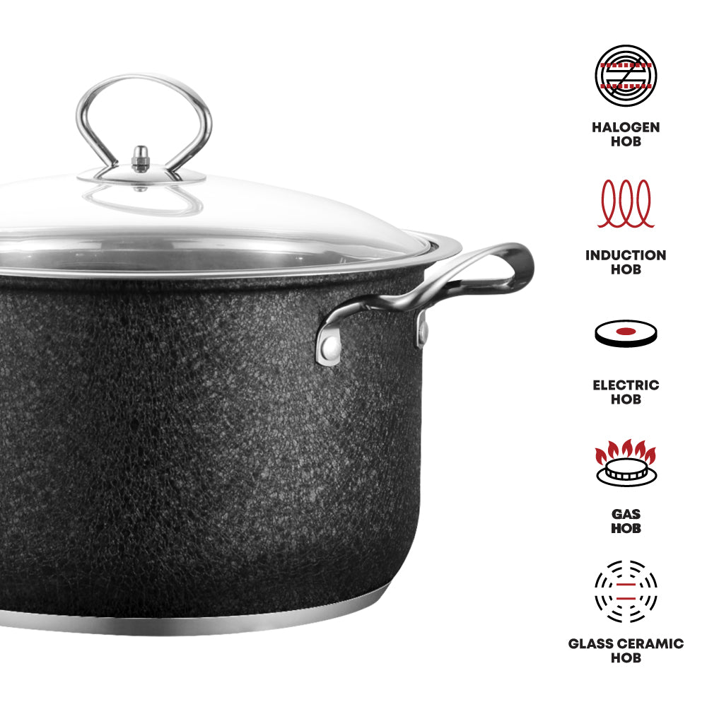 SQ Professional Epoque Stainless Steel Stockpot 3pc Set