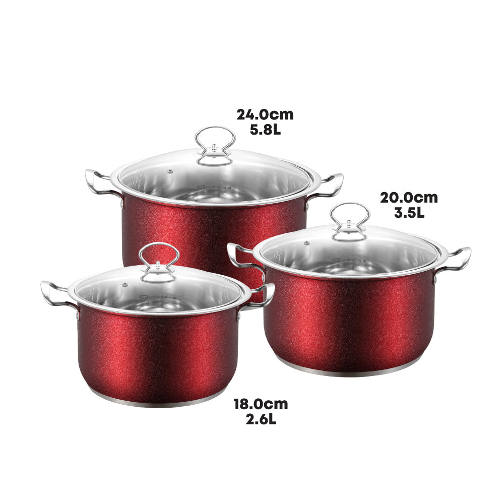 Epoque Stainless Steel Stockpot 3pc Set