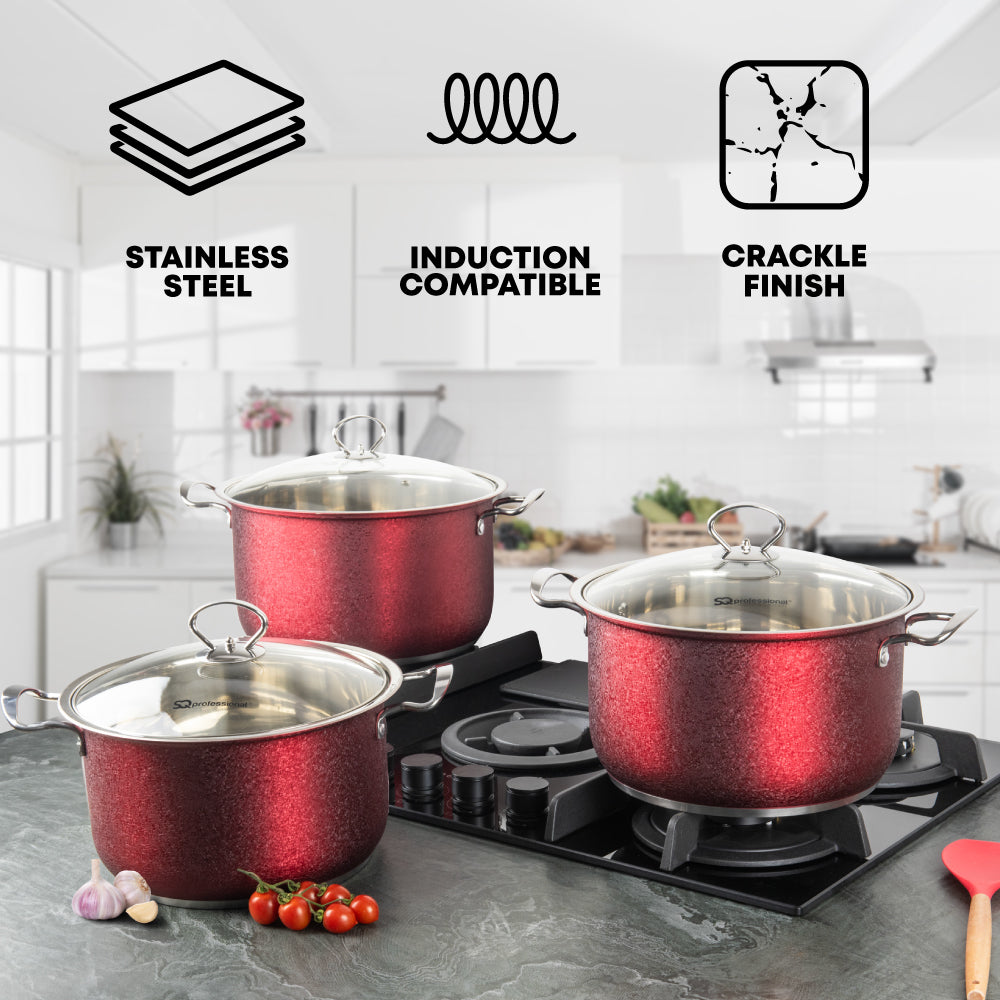 Epoque Stainless Steel Stockpot 3pc Set