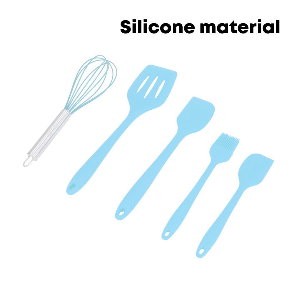 Durane Silicone Utensil Set 5pc Silicone/Stainless Steel Handle