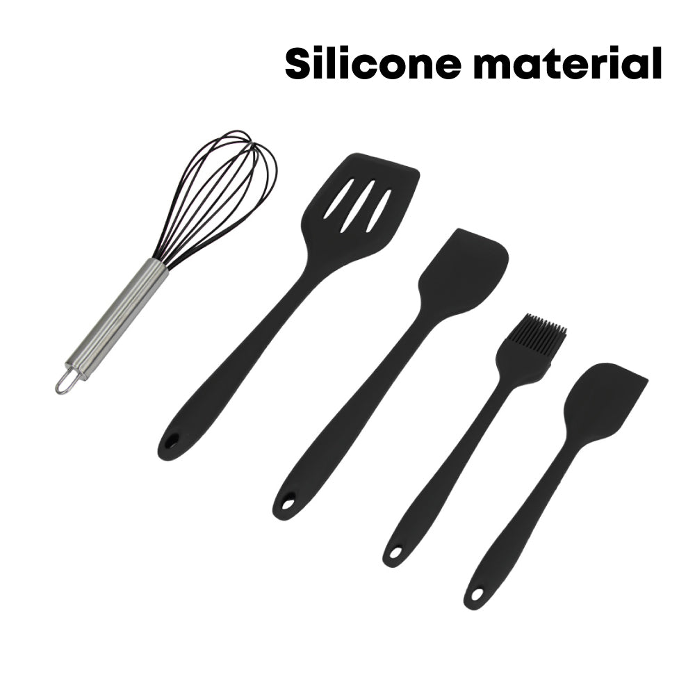 Durane Silicone Utensil Set 5pc Silicone/Stainless Steel Handle