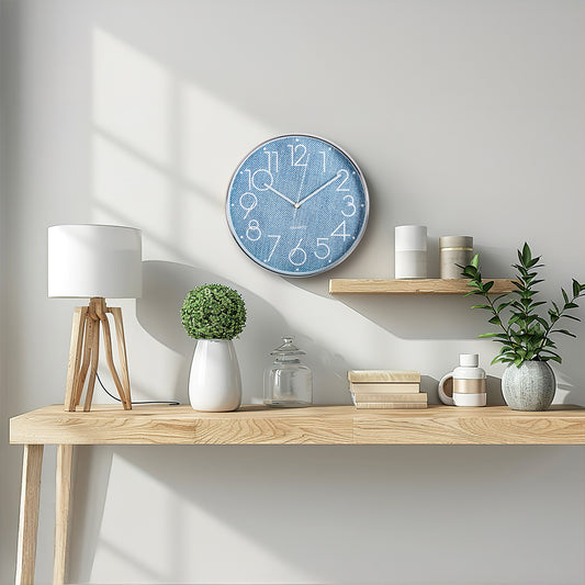 Wall Clock Blue Jeans