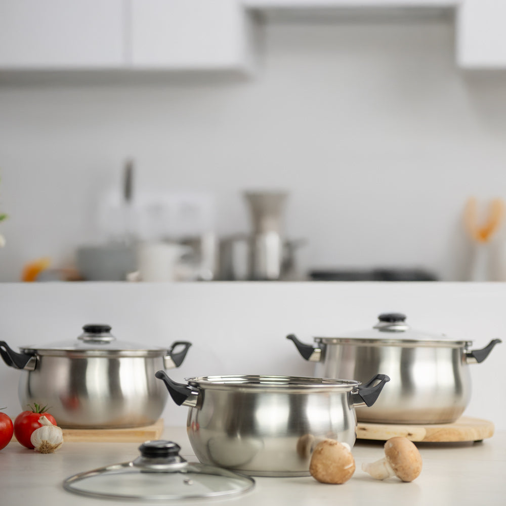 Lustro Stainless Steel Stockpot 3pc Set