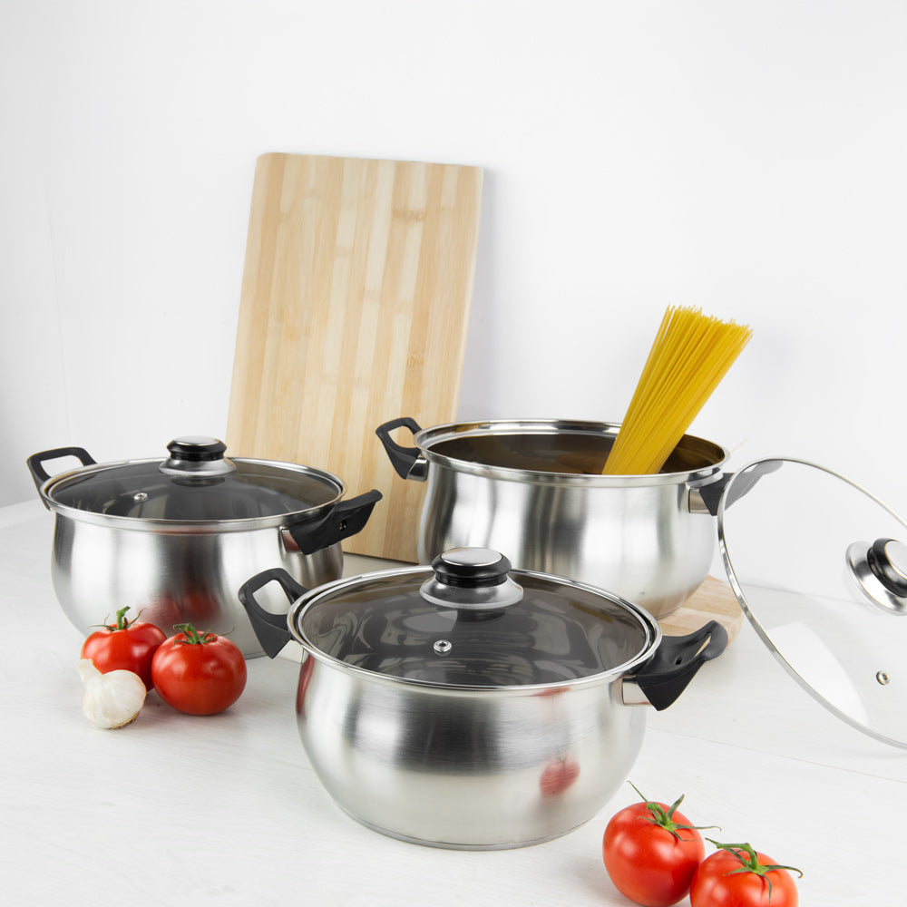 Lustro Stainless Steel Stockpot 3pc Set