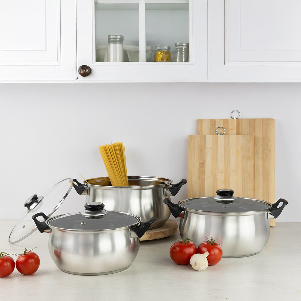 Lustro Stainless Steel Stockpot 3pc Set