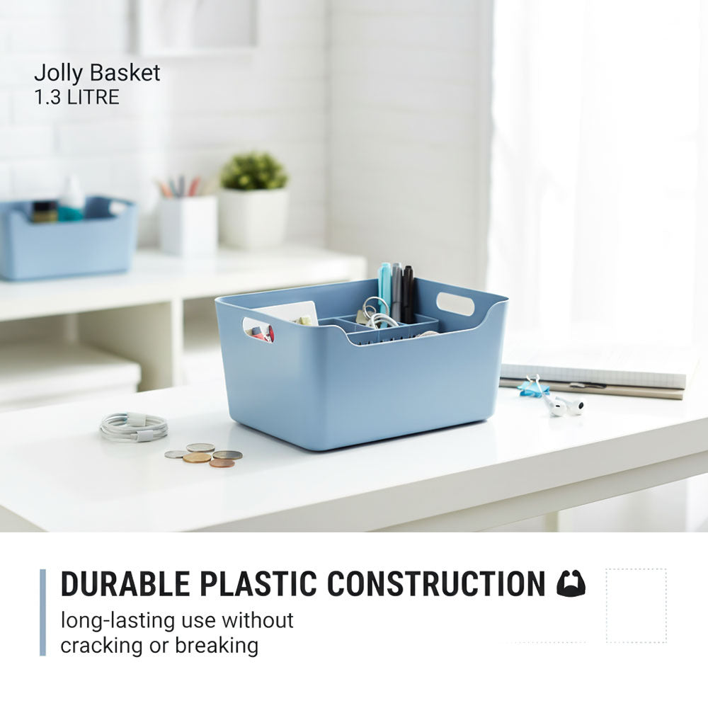 Plastic Storage Basket - Blue