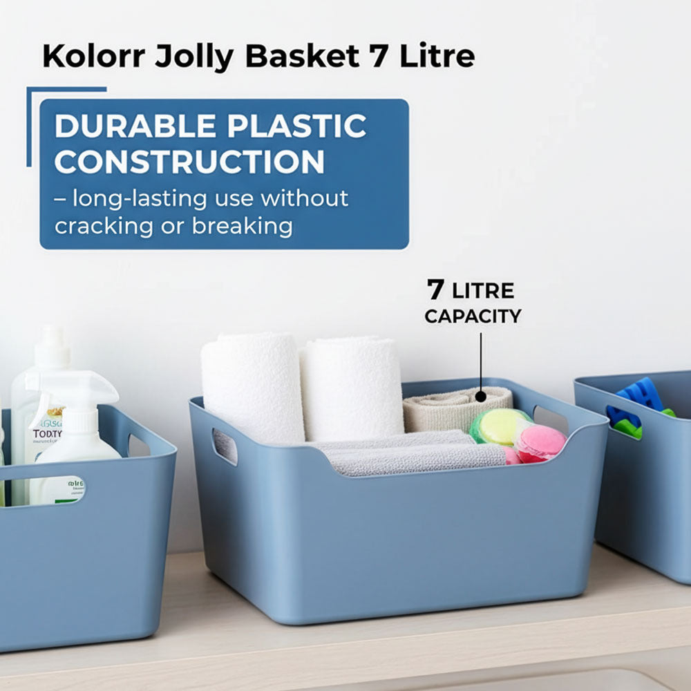 Plastic Storage Basket - Blue