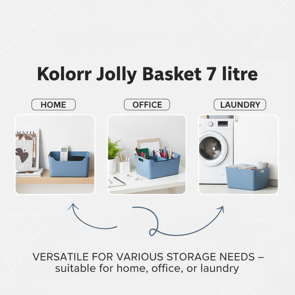 Plastic Storage Basket - Blue
