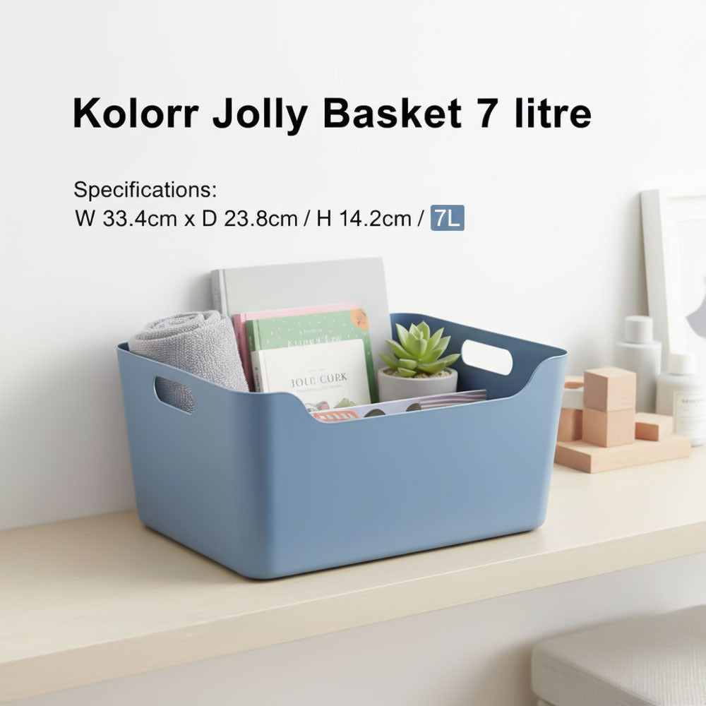 Plastic Storage Basket - Blue