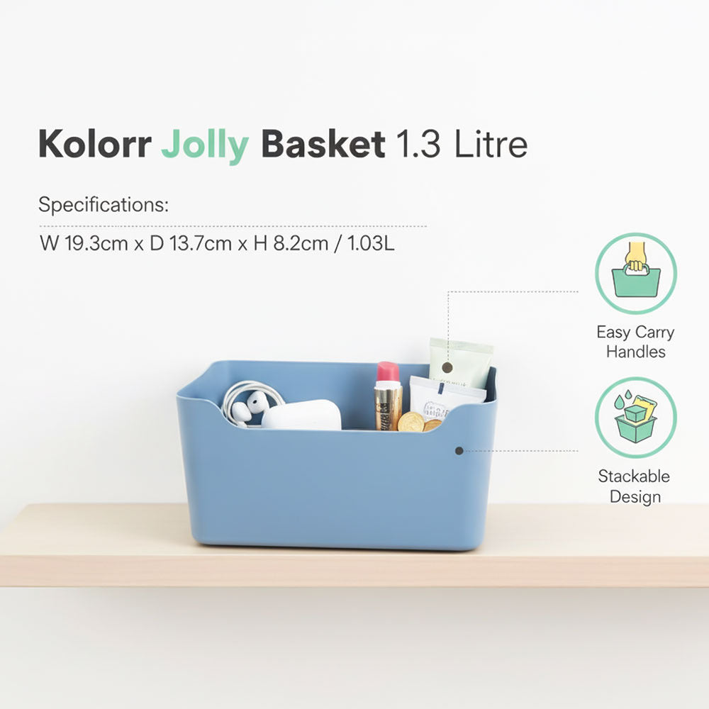 Plastic Storage Basket - Blue