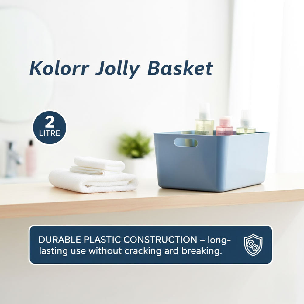 Plastic Storage Basket - Blue