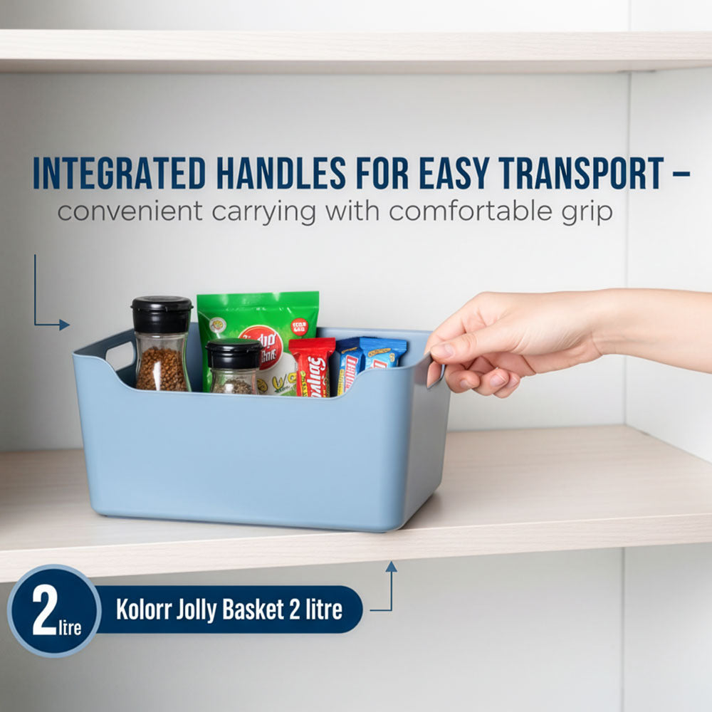 Plastic Storage Basket - Blue