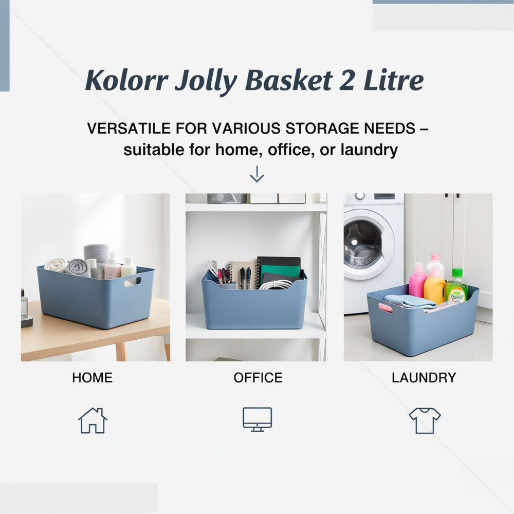 Plastic Storage Basket - Blue