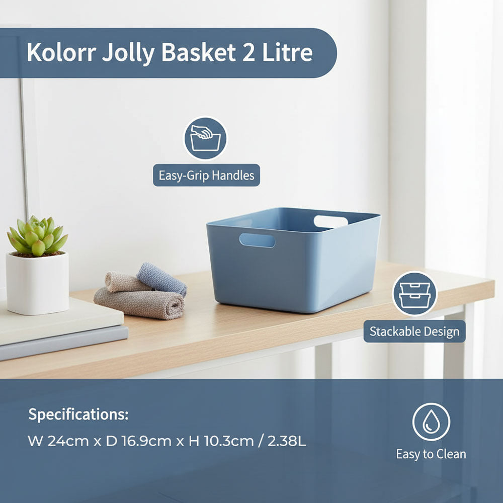 Plastic Storage Basket - Blue