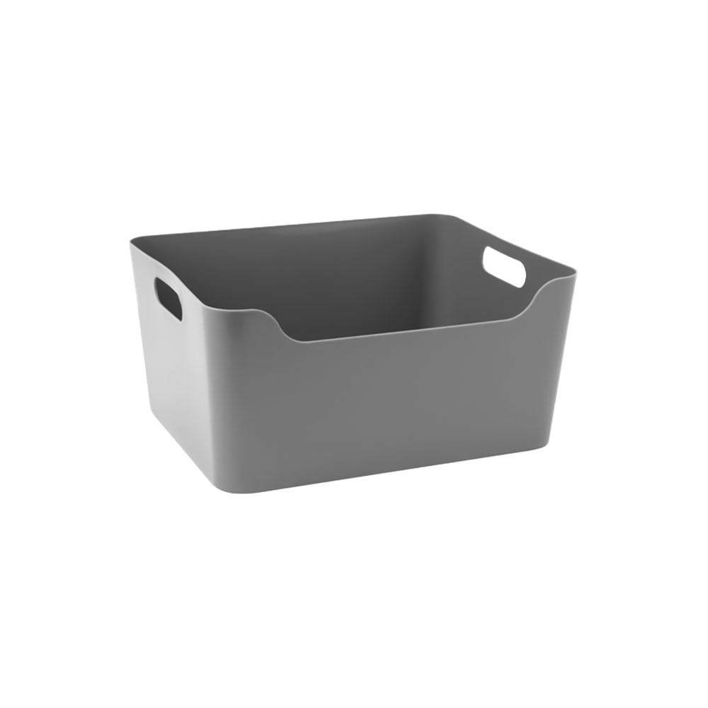 Plastic Storage Basket - Grey