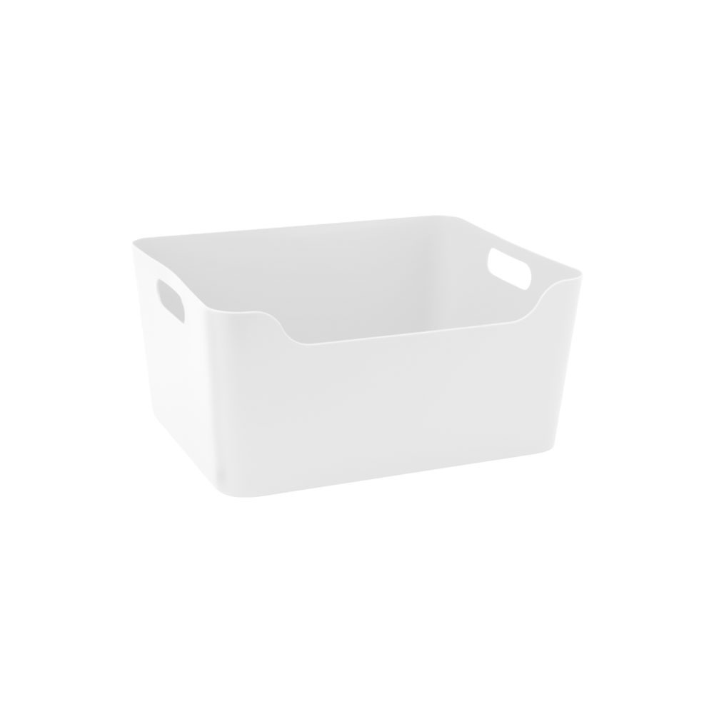 Plastic Storage Basket - White