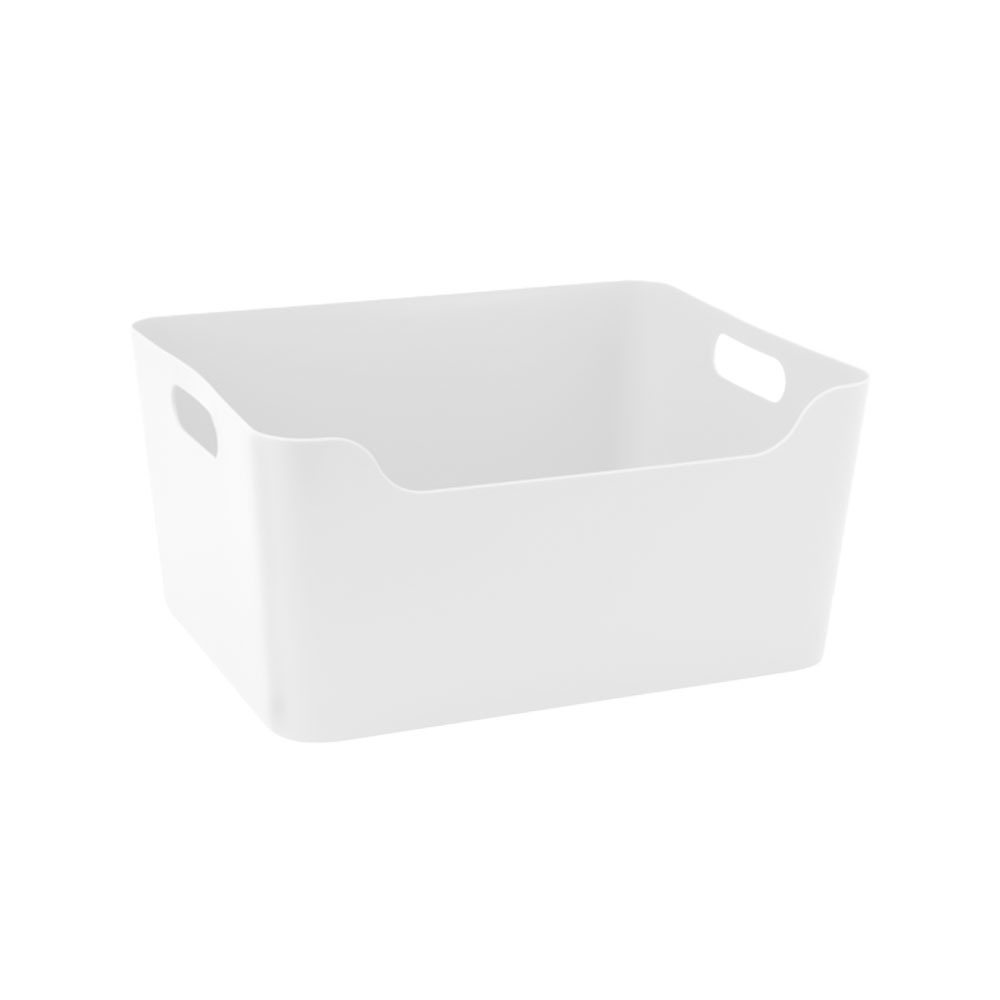 Plastic Storage Basket - White